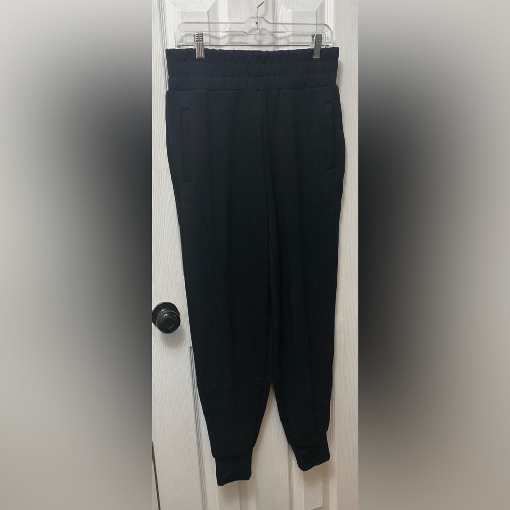 SAGE Women’s Black Joggers with Thick Waistband, Medium